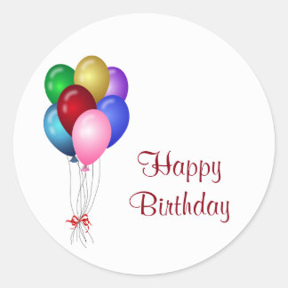 Happy Birthday Balloons Stickers