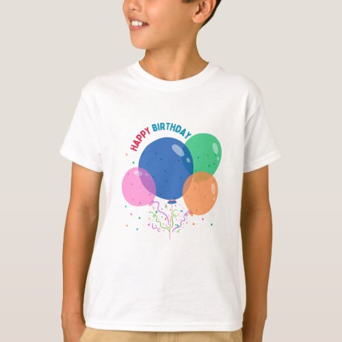 Happy Birthday Balloons T_Shirt 