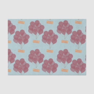 Happy birthday balloons tissue paper