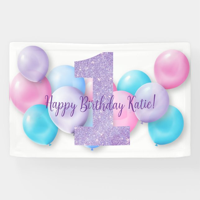 Happy Birthday Banner - Personalized (Horizontal)