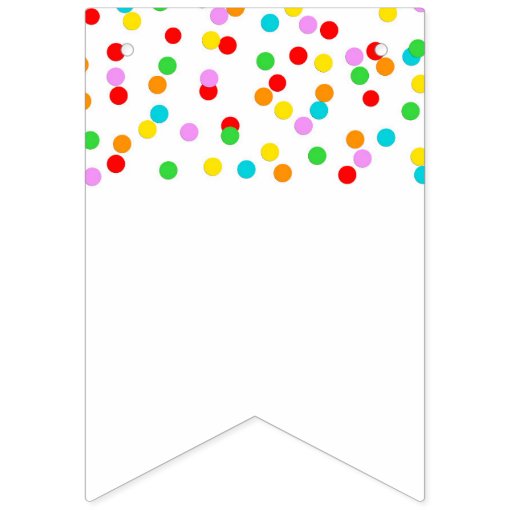 Happy Birthday Banner Rainbow Confetti | Zazzle