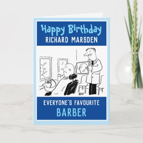 Happy Birthday Barber or Hairdresser Card