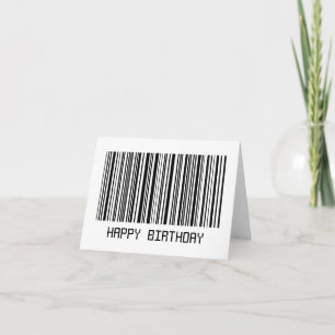 Happy Birthday Barcode Card