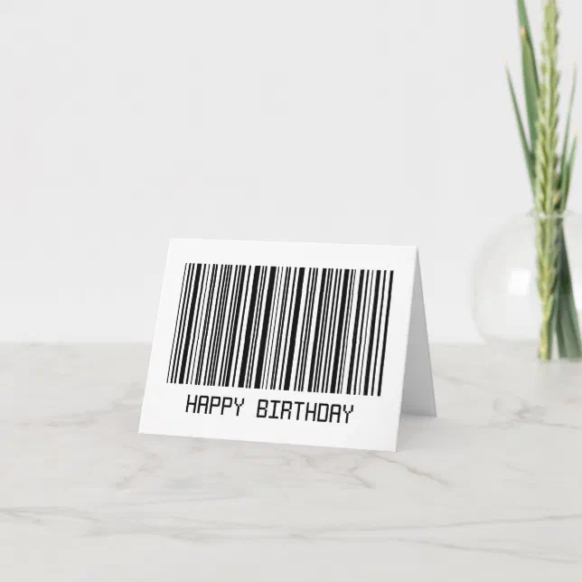 Happy Birthday Barcode Card | Zazzle