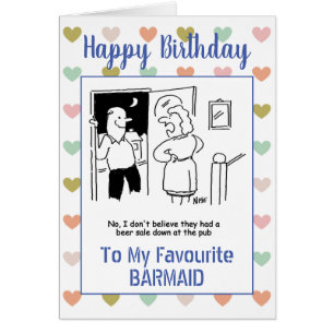Happy Birthday Barmaid Cards