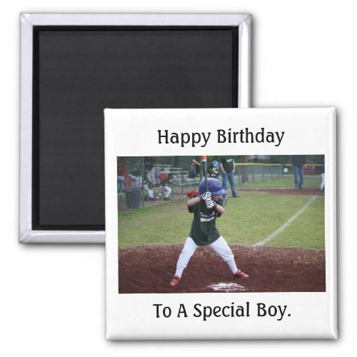 Happy Birthday Baseball Boy Magnet