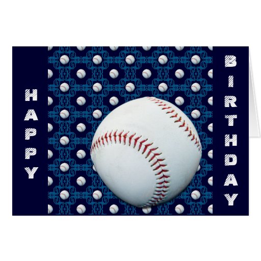 Happy Birthday Baseball Motif Greeting Cards | Zazzle