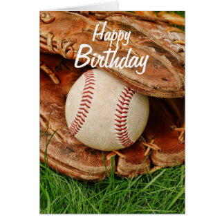 Baseball Mitt Greeting Cards | Zazzle