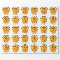 Basketball wrapping paper - dark blue