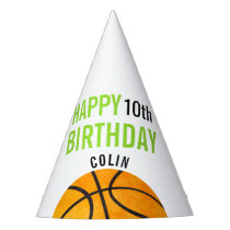 Happy Birthday Basketball Sports Kids Personalized Party Hat