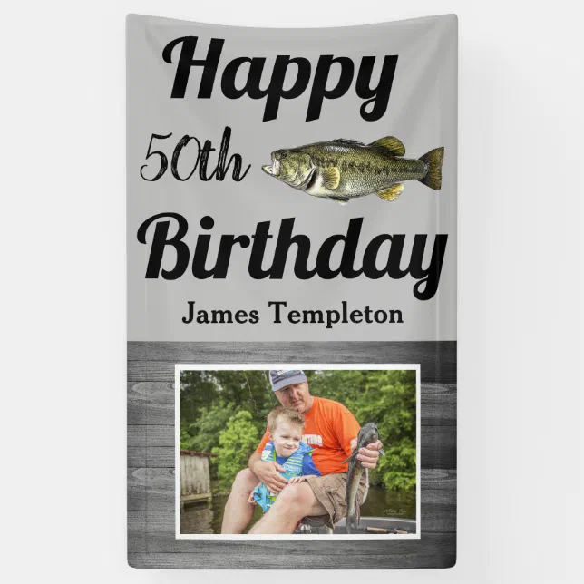 Happy Birthday Fishing Banner