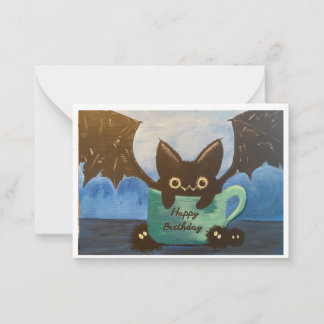 Happy Birthday Bat Note Card