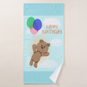 Happy birthday bath towel set