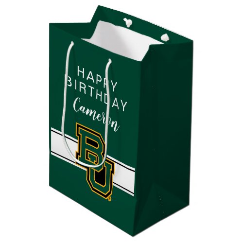 Happy Birthday  Baylor University Block Letters Medium Gift Bag