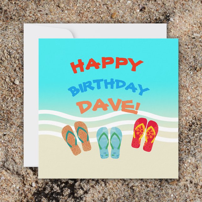 Happy Birthday Beach Party Custom  Invitation (Creator Uploaded)
