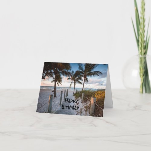 HAPPY BIRTHDAY BEACH STYLE JUST FOR YOU CARD