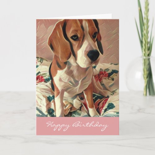 Happy Birthday Beagle Dog Birthday Card