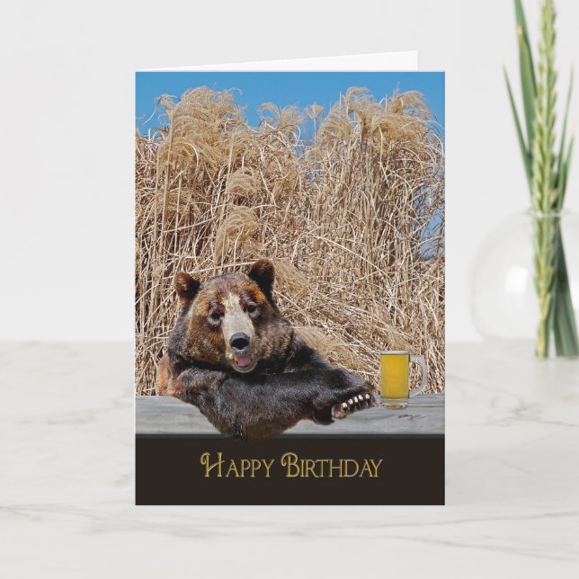 Happy Birthday Bear Card (Front)