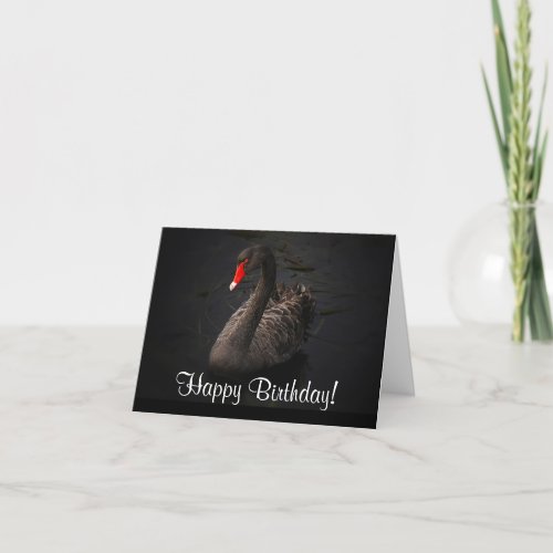 Happy Birthday Beautiful Black Swan Card