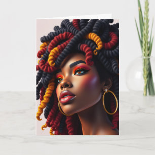 Happy birthday beautiful black woman sista queen  card