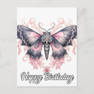 Happy Birthday Beautiful Butterfly Illustration Postcard