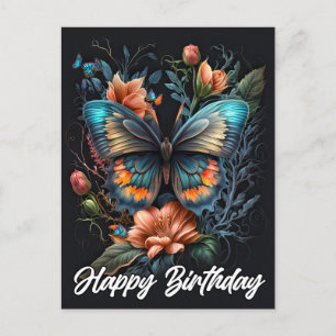 Happy Birthday Beautiful Butterfly Postcard