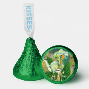 Happy Birthday - Beautiful Calla Lily Flower Hershey®'s Kisses®