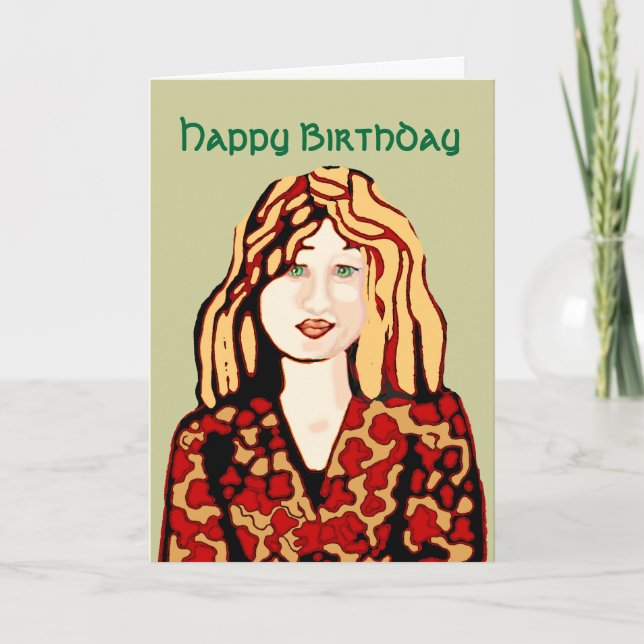 Happy Birthday beautiful girl Card (Front)