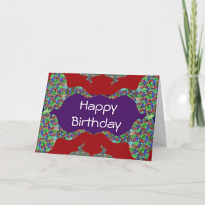 Happy Birthday- beautiful inside Print Text Script Card