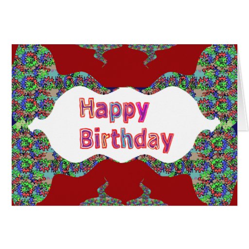 Happy Birthday- beautiful inside Print Text Script Card | Zazzle