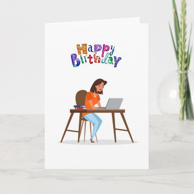 HAPPY BIRTHDAY **BEAUTIFUL LADY*** CARD (Front)