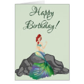 Happy Birthday Beautiful Mermaid Greeting Card (Front)