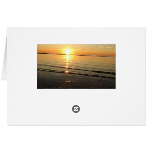 Happy Birthday Beautiful Ocean Sunset Card (Back Horizontal)