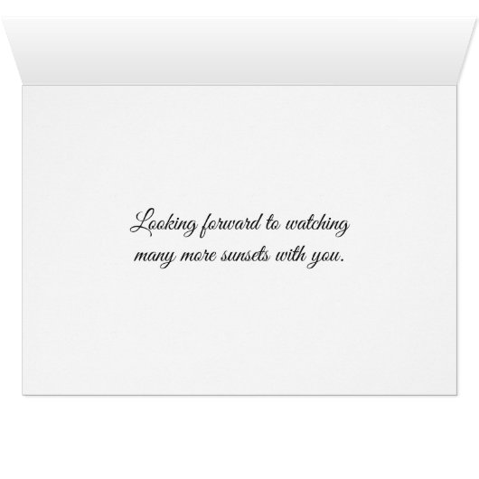 Happy Birthday Beautiful Ocean Sunset Card (Inside Horizontal (Bottom))