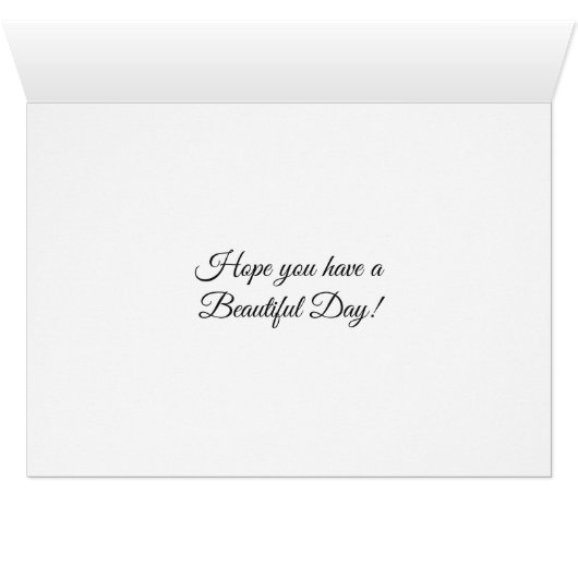 Happy Birthday Beautiful Orange Sunset Beach Card (Inside Horizontal (Bottom))