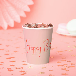 Happy Birthday Beautiful Paper Cups