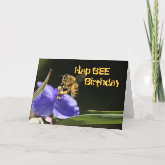 Happy Birthday  - bee card (Front)