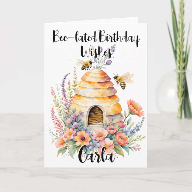happy birthday Bee Card (Front)