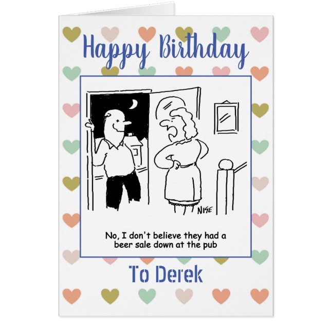 Happy Birthday Beer Drinker Cards (Front)