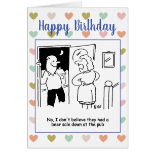 Happy Birthday Beer Sale Drunk Cards