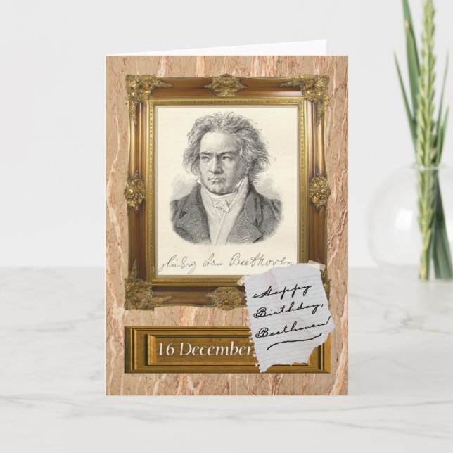 Happy Birthday, Beethoven Card (Front)