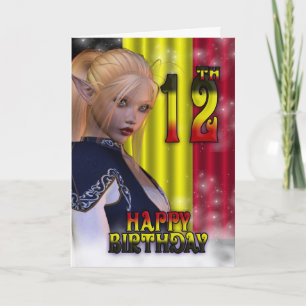 Happy Birthday Belgian Flag Card