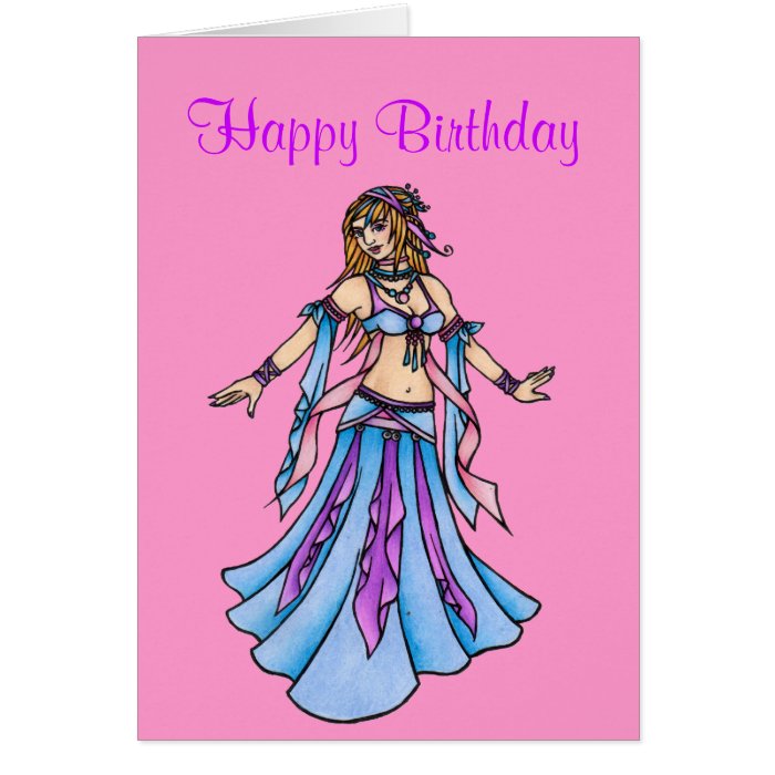 Happy Birthday Belly Dance card | Zazzle