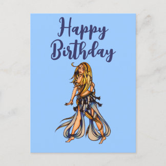 Happy Birthday Belly Dancer Greeting Card