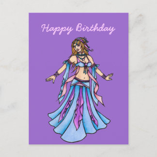 Happy Birthday Belly Dancer  Postcard