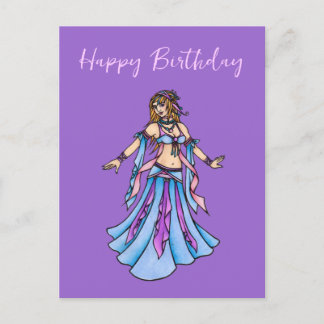 Happy Birthday Belly Dancer Postcard