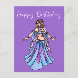 Happy Birthday Belly Dancer Postcard