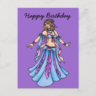 Happy Birthday Belly Dancer  Postcard