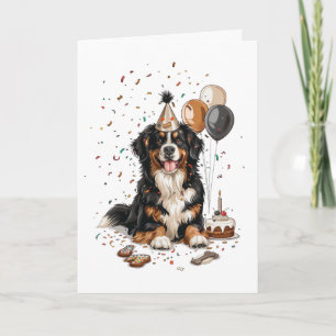 Happy Birthday Bernese Mountain Dog Card