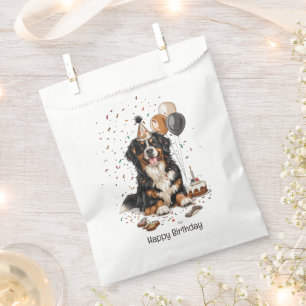 Happy Birthday Bernese Mountain Dog Favor Bag
